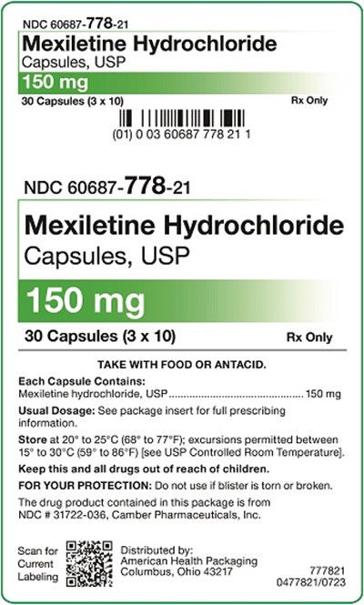 150 mg Mexiletine HCl Capsules Carton (150 mg Mexiletine HCl Capsules Carton)